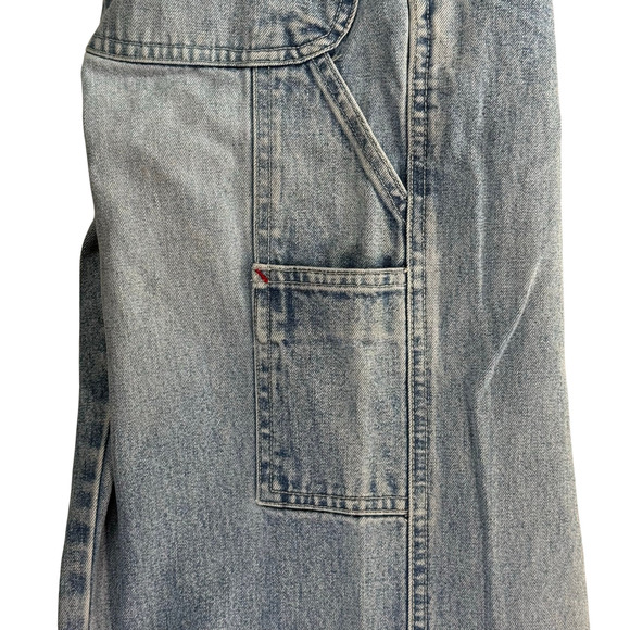 Vintage 90s GAP Girls Denim Overalls Size M Wide Leg Adjustable Straps - Picture 6 of 10